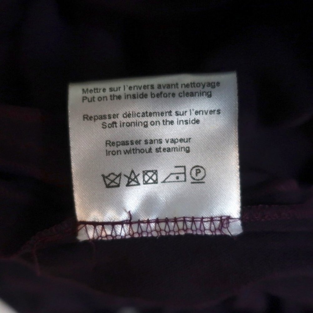LANVIN DRESS PURPLE WOOL SIZE 40 LONG SLEEVE V-NECK - Picture 8 of 8